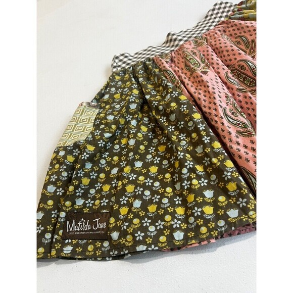 Matilda Jane Serendipity Calico Gabby Skirt size 8 Black Pattern - Picture 2 of 7
